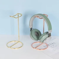 iron line headphone stand gold metal support headset stand rack cute bluetooth wireless headphones holder support gamer helmet