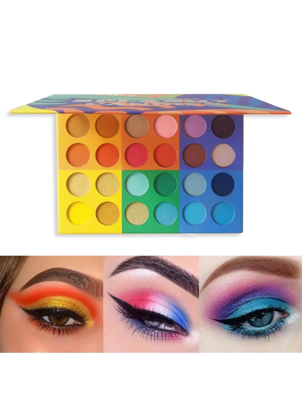 

54 Colors Eyeshadow Palette, Highly Pigmented Matte Shimmer Soft Creamy Glitter Rainbow Bright Powder Eye Shadow Blendable