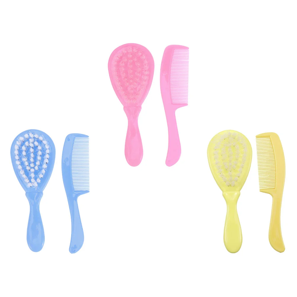 

Brush Baby Comb Hair Set Newbornmassage Toddlers Head Infantdetangler Bathing Kids Hairbrush Bath Kit Grooming Styling