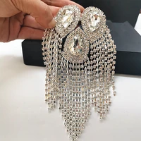 glass water drop fringed crystal epaulette patch flexible chain stage suit suit dress accessories corsage diy clothing shoes