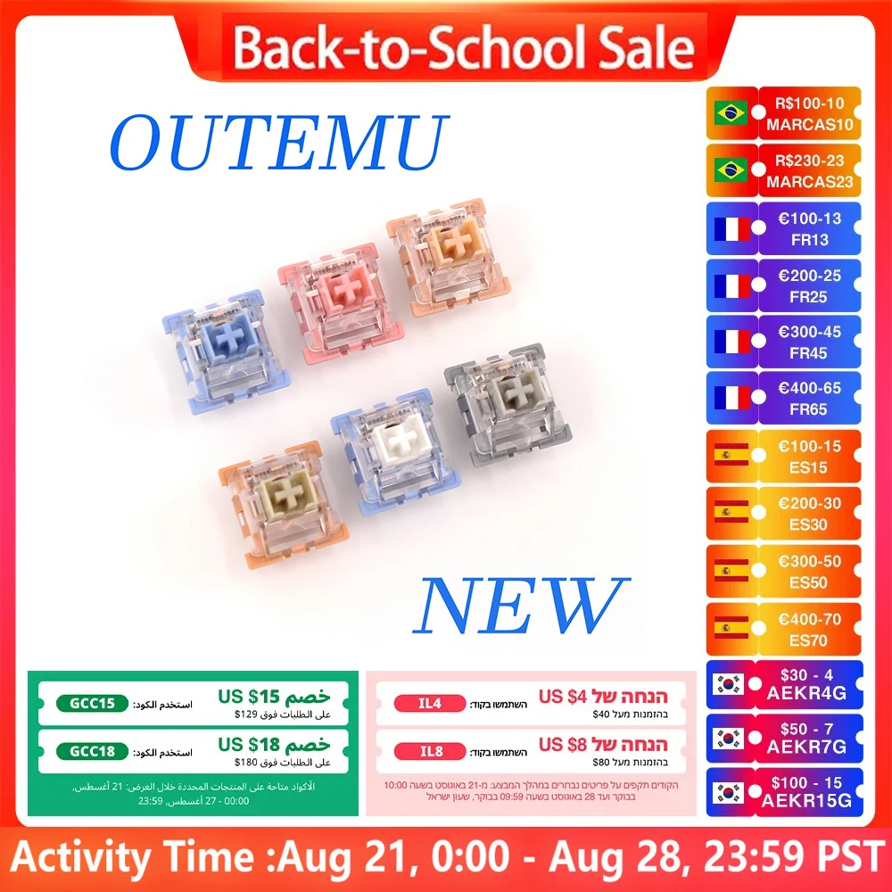 Outemu Switches Lubed Mechanical Keyboard Switch 3Pin Silent Clicky Linear Tactile Milk Tom Jerry Custom Gaming RGB MX Switch