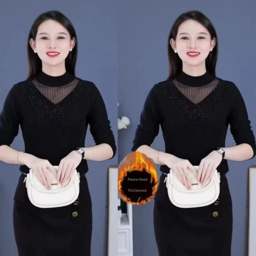 Новый стильный женский топ-поло с воротником до половины/черепахи базовый слой