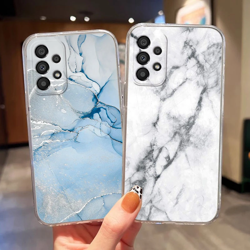 Элегантный пастельный мраморный чехол для телефона Samsung Galaxy A81 A73 A52 A52S A53 Note 10 Pro Lite