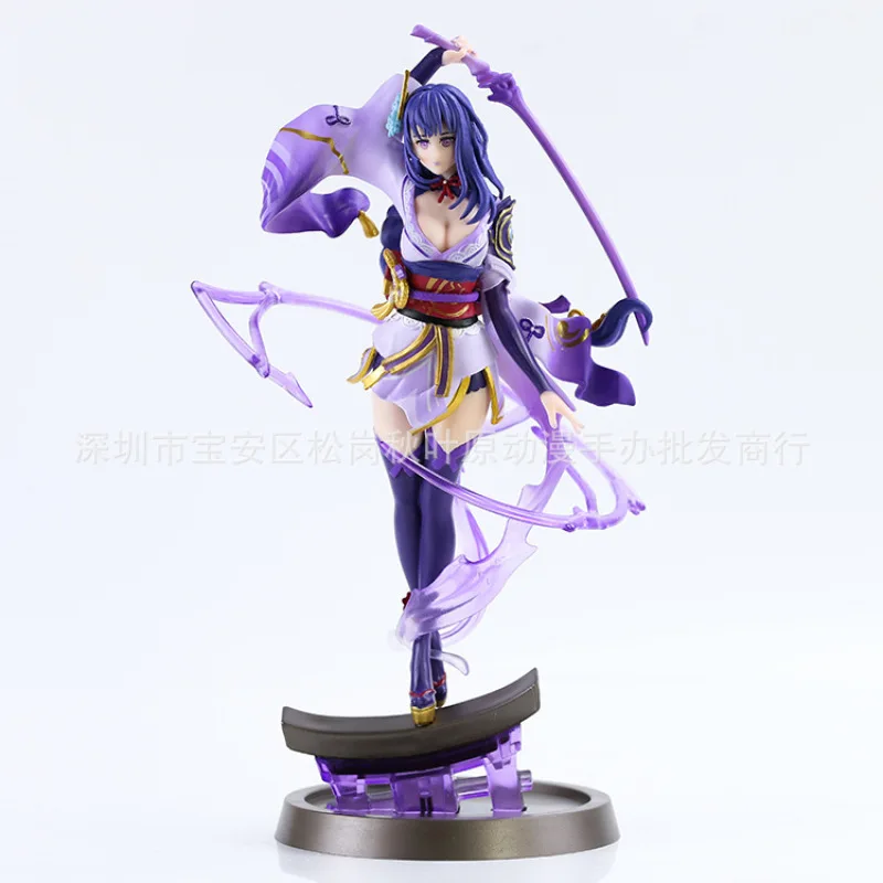 

Boxed 27CM game Anime Genshin Impact Beelzebul Raiden Shogun figure PVC Model toy doll Decoration Collectible christmas Gifts