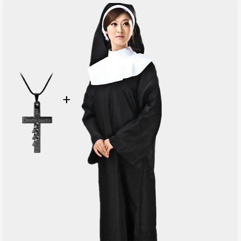 Пасхальный костюм для косплея взрослых длинная одежда священника монахини