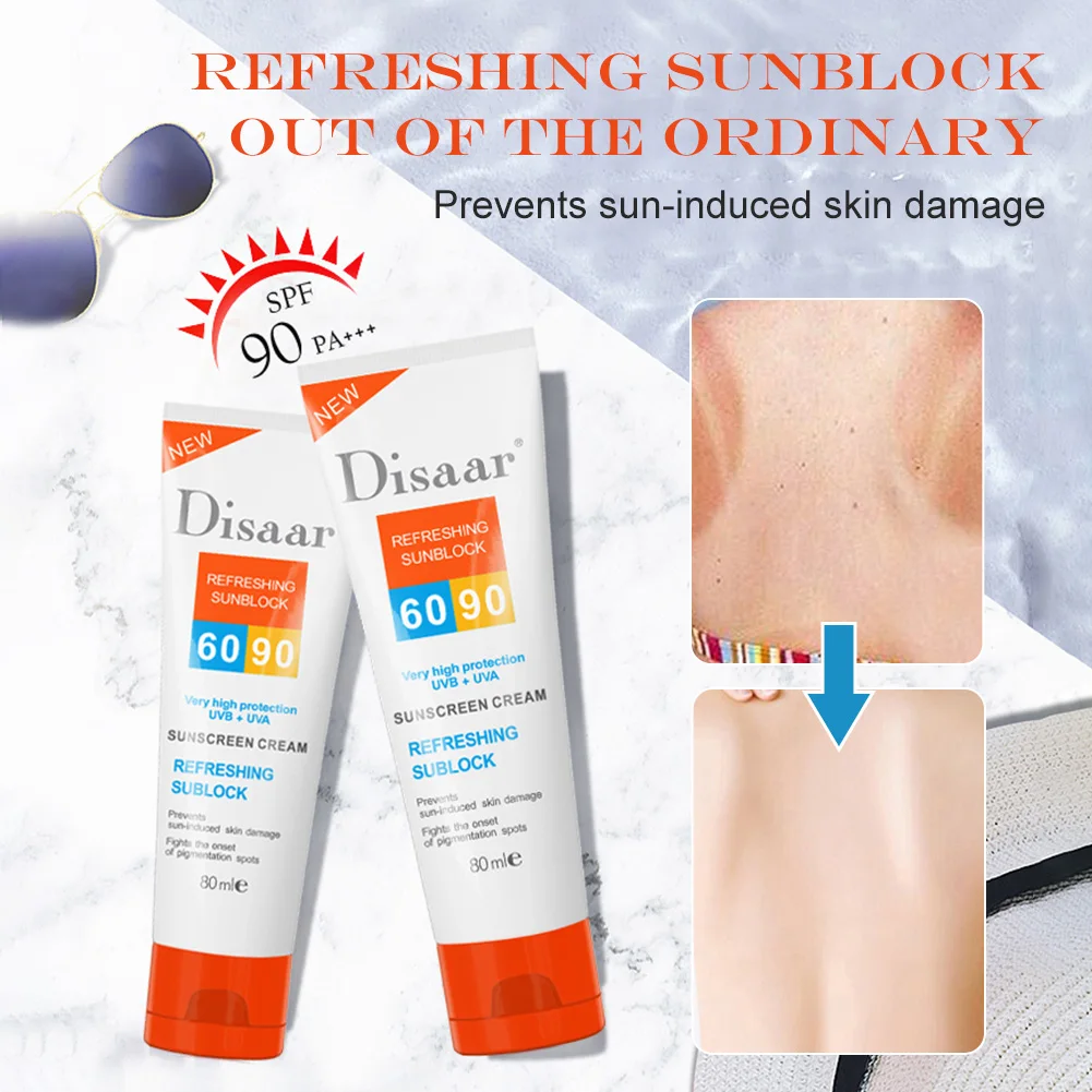 

SPF60 Face Sunscreen Cream Isolation Lotion UV Protection Sunscreen Lotion Refreshing Sunblock Whitening Moisturizing Cream