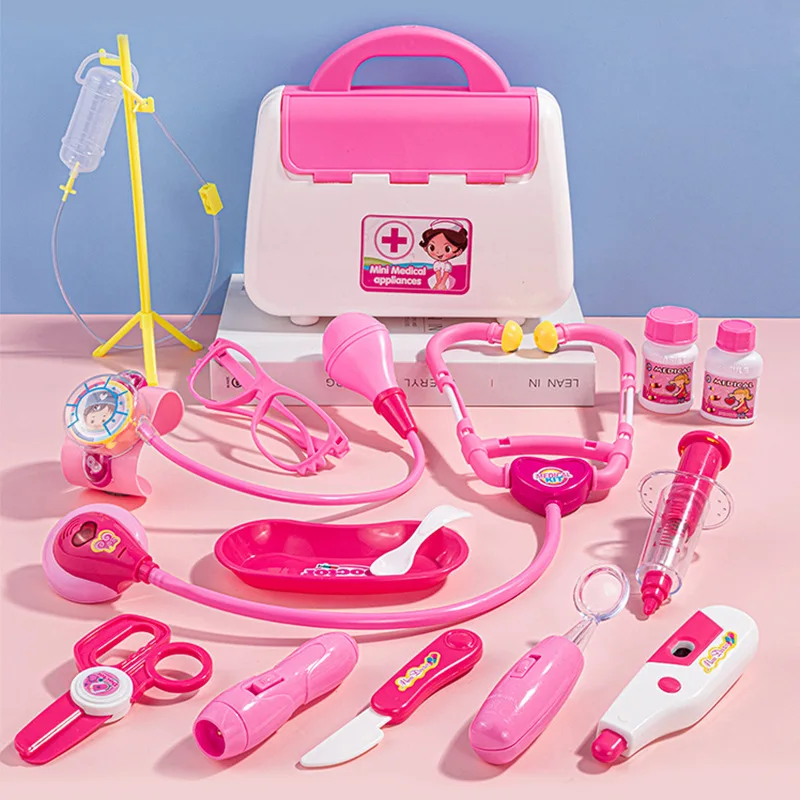 

Little Doctor Toy Set Girl First Aid Kit Nurse Children Injection Play House Play Stethoscope Baby Tools