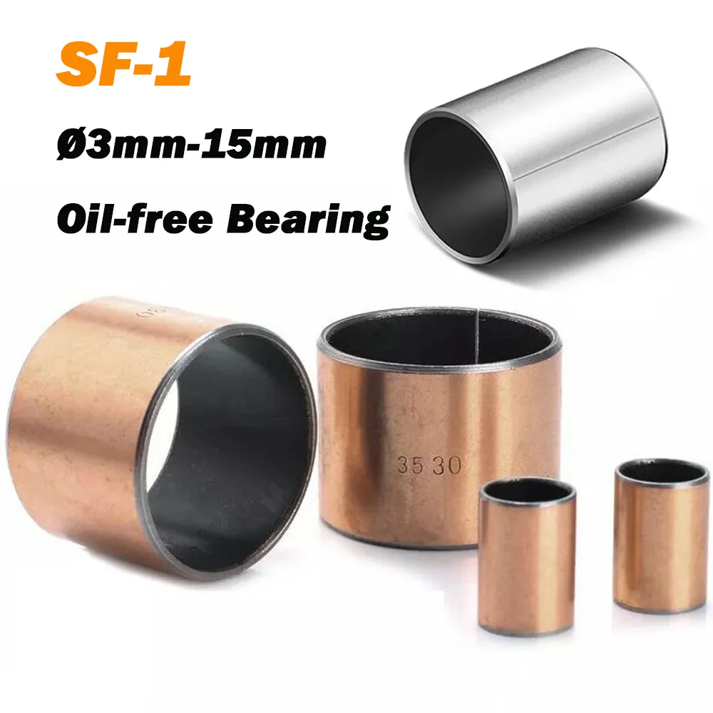 

Безмасляный подшипник SF-1 Самосмазывающийся ID Ø3–15 мм Втулка Стальной медведь Самосмазывающийся подшипник Композитный подшипник