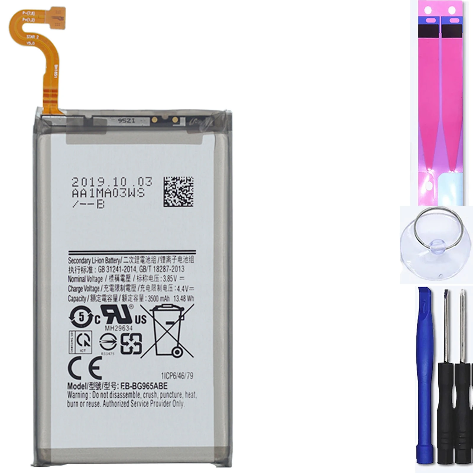 Battery for Samsung Galaxy S9 Plus G965F, Original MPN Eb-Bg965Abe