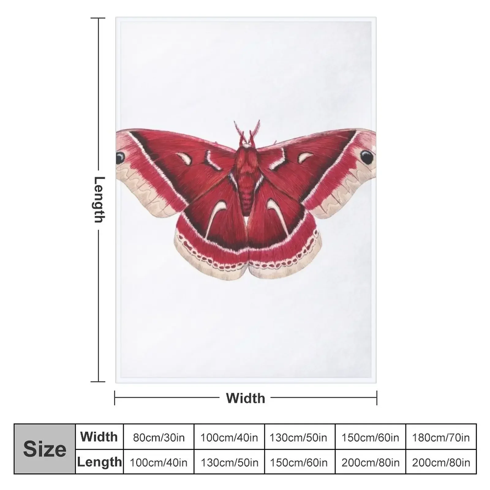 Ceanothus Silkmoth (Hyalophora euryalus) Плед Тяжелые пушистые забавные подарочные одеяла