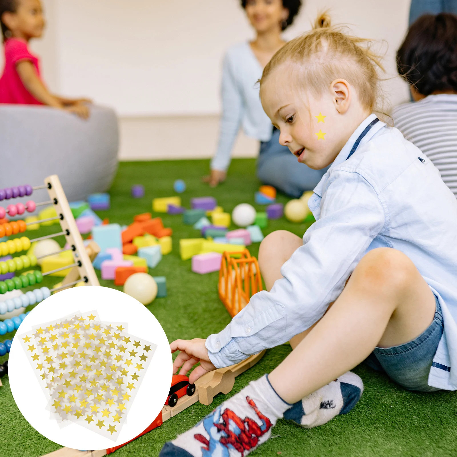 

40 Sheets Star Reward Stickers Decals Kids Decor Self Adhesive Kindergarten Thicken Party Favors