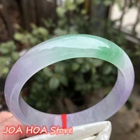 unique high ice purple green bangle natural a grade jadeite bracelet exquisite emerald handring high quality fine jewelry