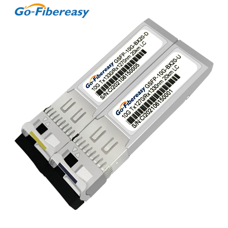 SFP 10Gb BiDi Transceiver Module Single Mode Single Fiber Optical Module WDM Tx1270/Rx1330nm 10~80km LC Compatible Cisco/Mikroti