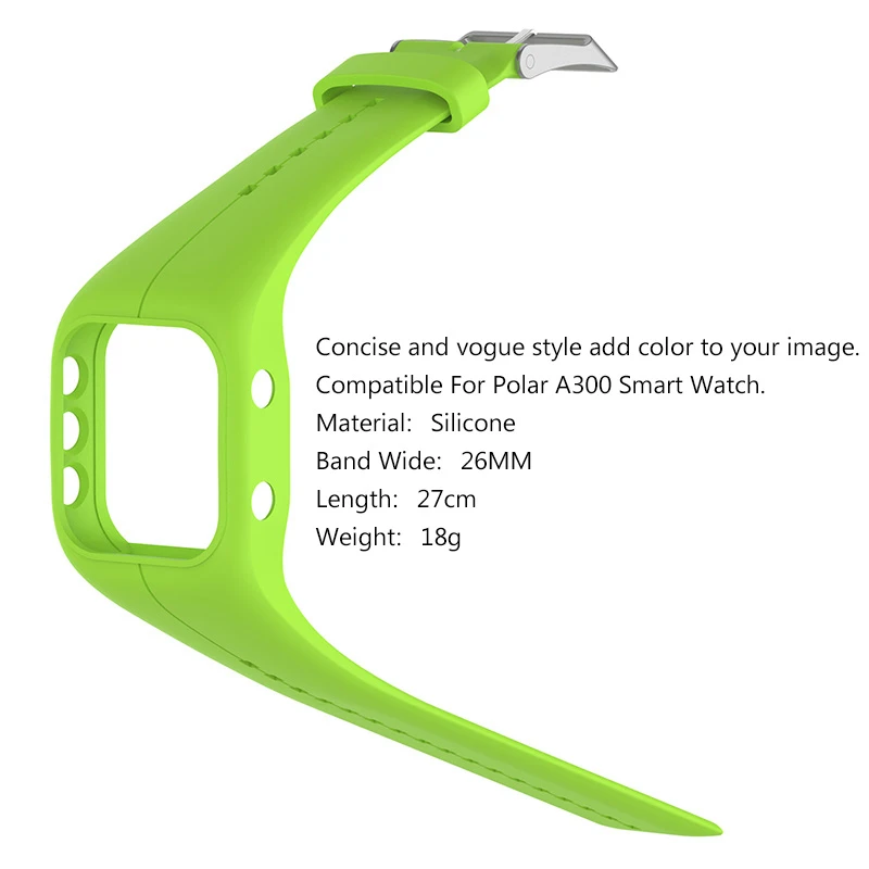Silicone Watchband For  Polar A300 Replacement Wrist band Straps Bracelet For Polar A300 Tracker Wrist Smart watch Accessories
