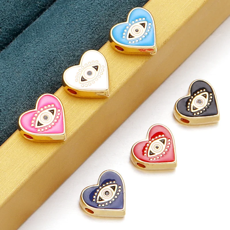 10 шт. сплав капли масла двусторонний сглаза свободные бусины разделительные 12 мм