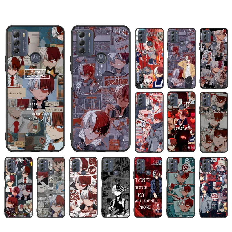 

Todoroki My Hero Case for Motorola G22 G60 G52 G100 G Stylus G30 G10 G20 G50 GPure E32 E20 E40 E7Power Edge20 lite Pro OneAction