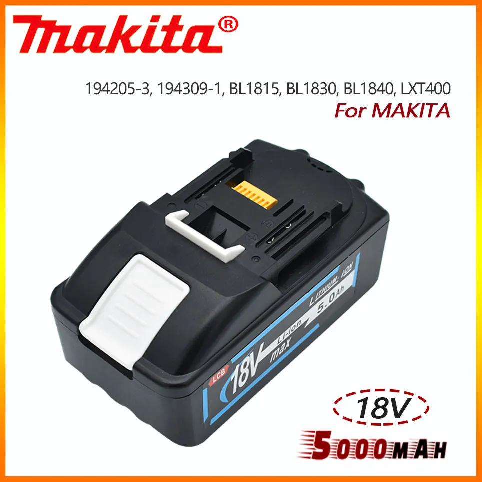 

5.0Ah MAKITA 18V Replacement li-ion battery for MAKITA Bl1890 Bl1860 Bl1840 BL1830 with LED really capacity input 21700 cell