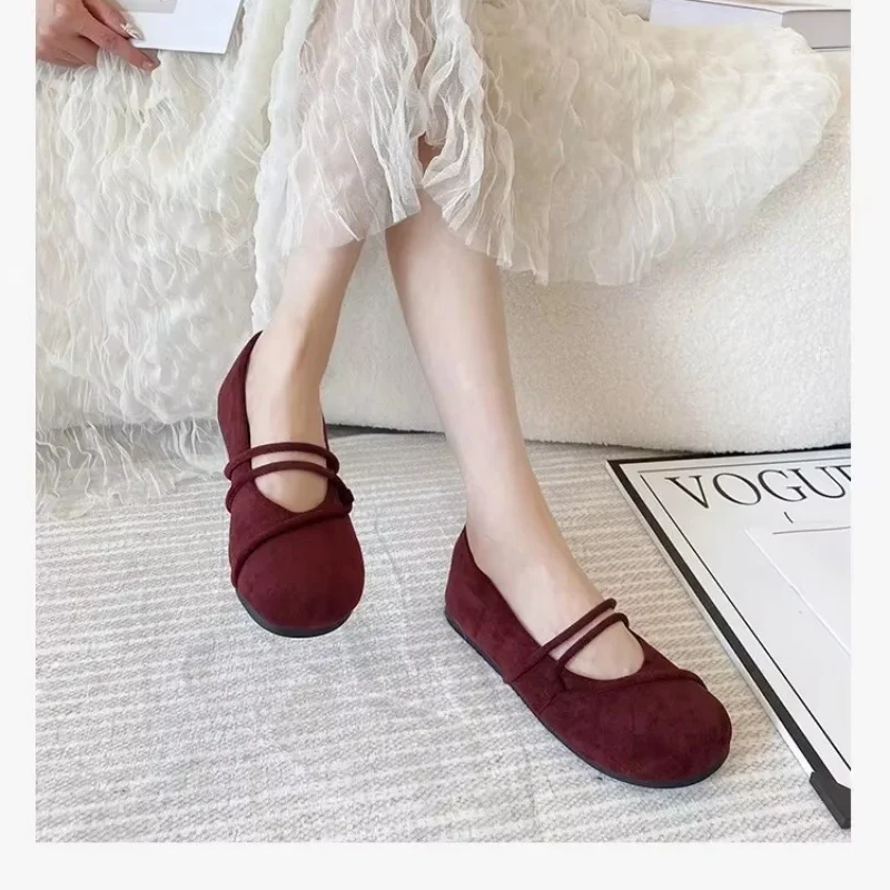 Женские красные милые сказочные туфли Мэри Джейн 2024 новые удобные из