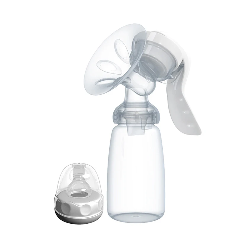 Manual Breast Pump Powerful Baby Nipple Suction 150ml Feeding Milk Bottles Breasts Pumps Bottle Sucking T0099