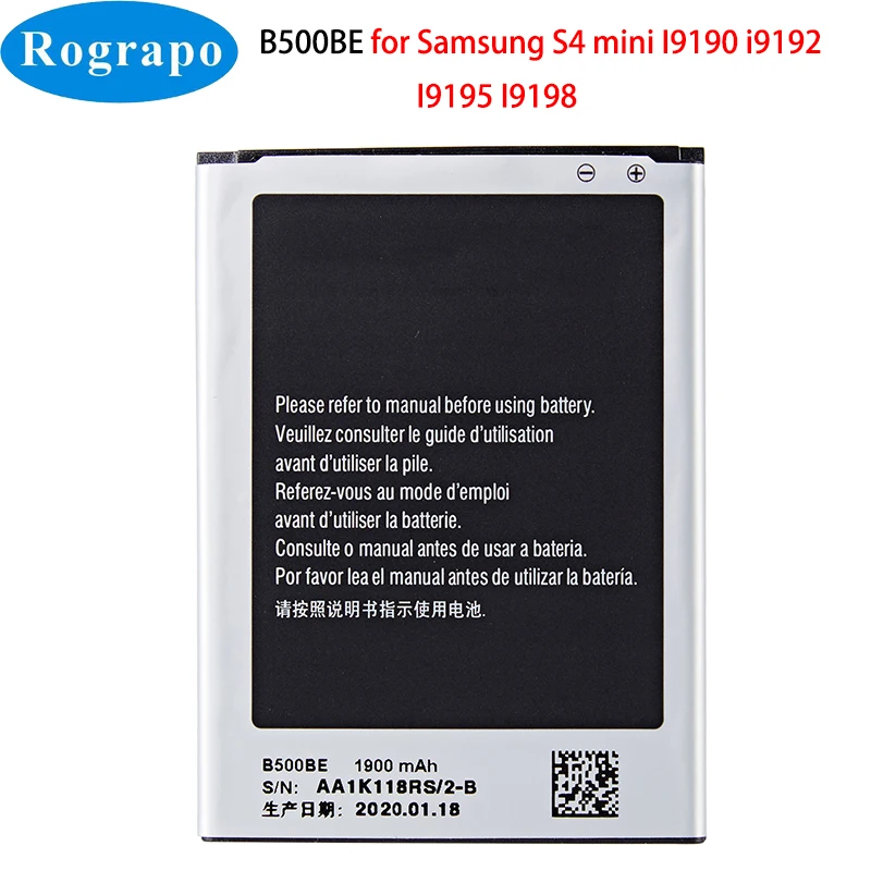 

New Original 1900mAh B500BE For Samsung GALAXY S4 Mini I9190 I9192 I9195 I 9198 S4Mini Phone Battery