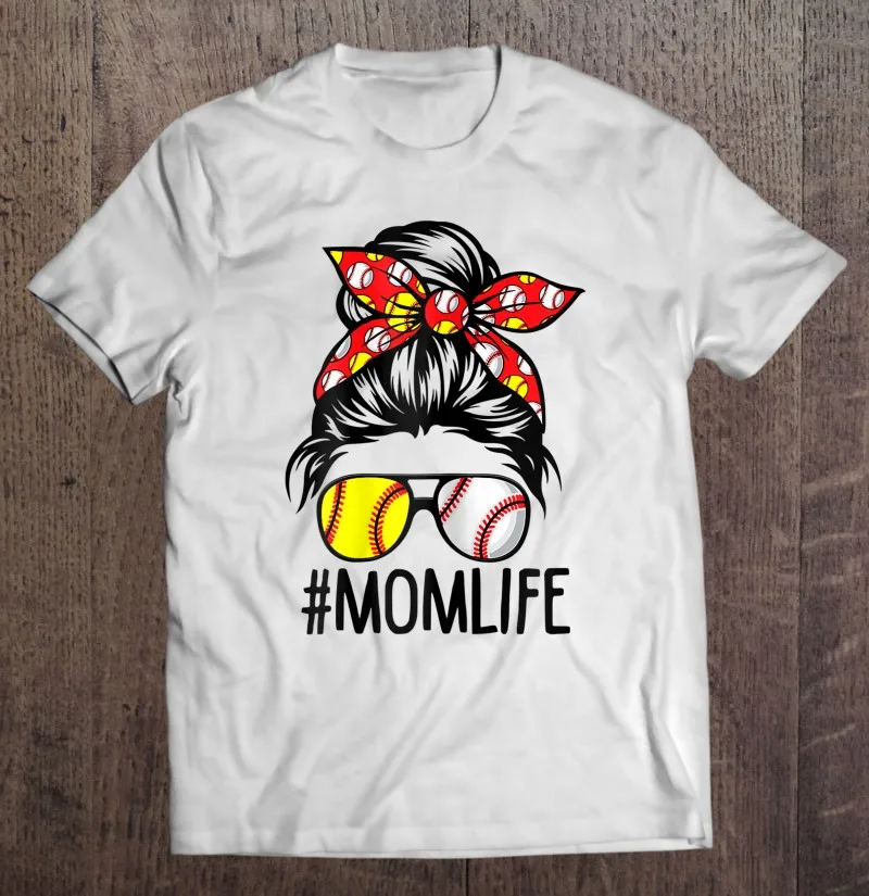 

Мужская Винтажная футболка для бейсбола Dy Mom Life Softball