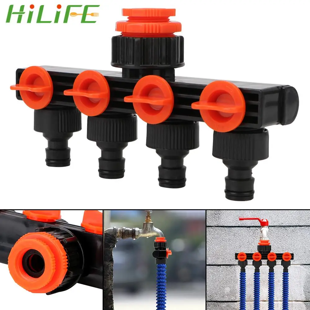 

HILIFE для водопроводной трубы 3/4 дюйма, соединитель для полива, распределитель, 4-ходовые разветвители для шланга, соединители для труб, развет...
