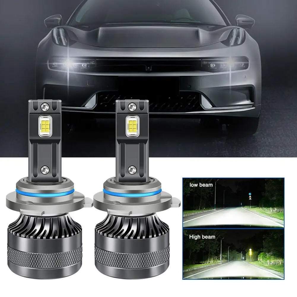 Лампы для фар головного света K10, 300% лм, 6500 ярче, 120 K, Вт, лампы головного света с вентилятором, комплект из 2 шт.