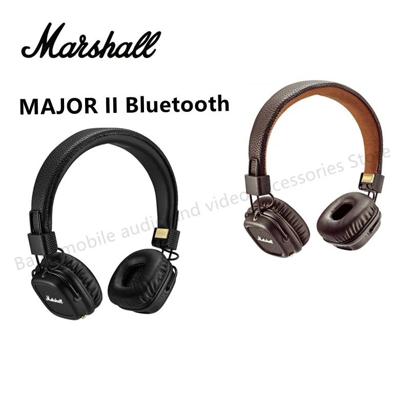 Original Marshall MAJOR II Bluetooth Wireless Headphones Wireless Earphones Deep Bass Foldable Sport Gaming Headset with Mic