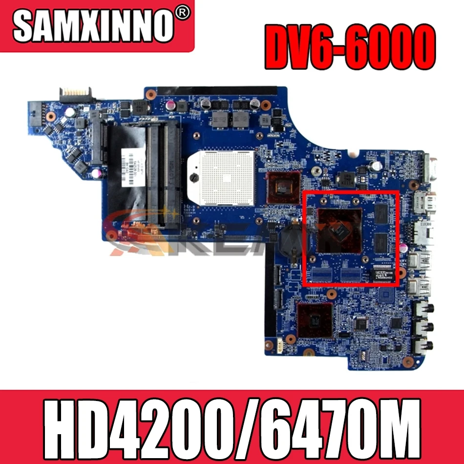 

Материнская плата Akemy 640453-001 для ноутбука HP Pavilion DV6 DV6-6000 series HD4200 HD 6470M DDDR3, материнская плата, бесплатный ЦП