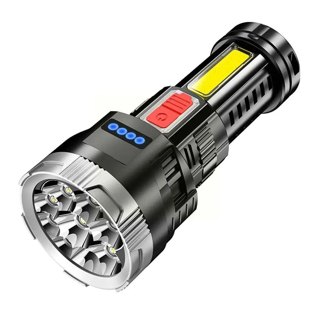 Super Bright Led Tactical Flashlight USB Rechargeable Portable High Powerful Camping Multifunction Lantern Power Flash COB G3T2