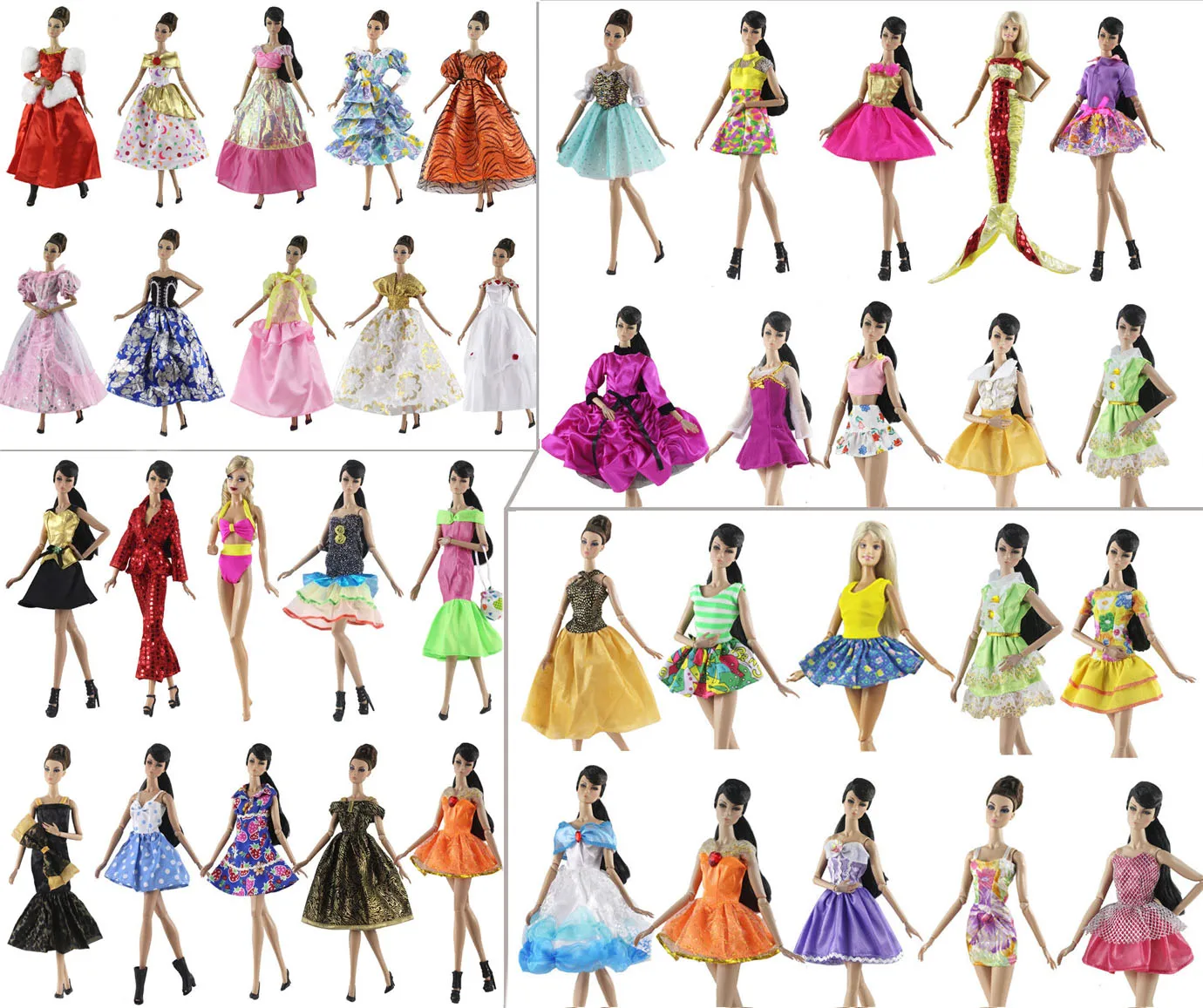 Lot 10 Sets BABI Doll Clothes Many for Choice 1:6 Scale Dress Outfit for 11.5 inch 30cm Doll Clothes Gifts for girls