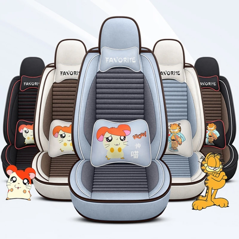 Льняные чехлы на автомобильные сиденья для Mitsubishi Asx Cololt Cross Endeavor Fortis Galant L200 Lancer x