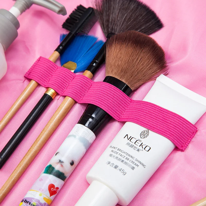 Фланелевая косметичка органайзер на шнурке для хранения Женская