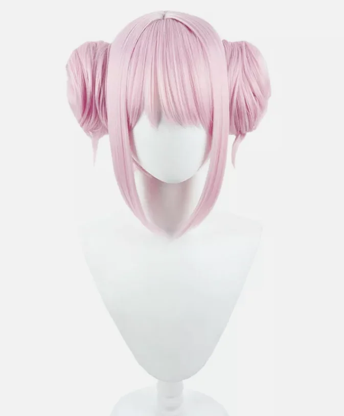 Синий архив Misono Mika Косплей Парики 30 см Короткие розовые синтетические волосы с