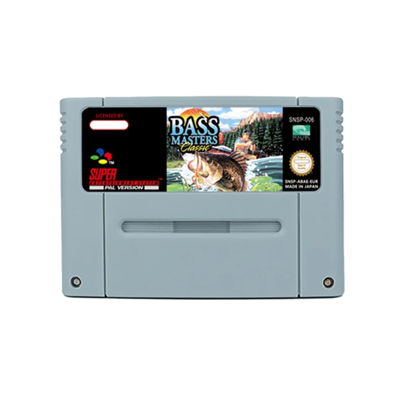 Классическая экшн-игра Bass Masters для SNES 16 BitRetro корзина подарок детей