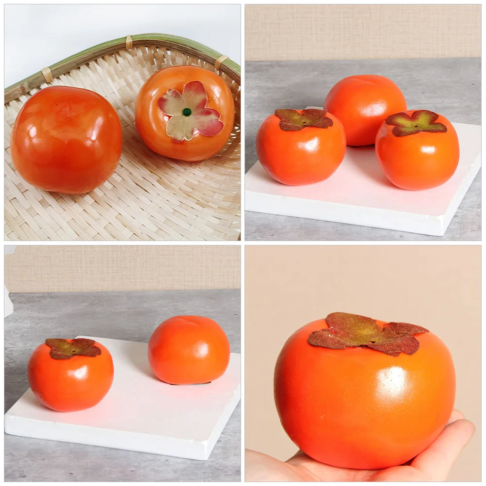 4 шт. обучающая игрушка с фруктами имитация хурмы игрушки настольный декор