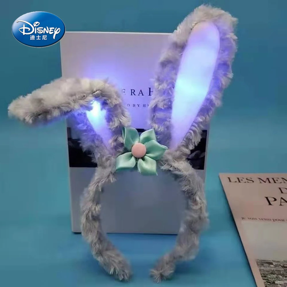 

Disney Ladies Plush Hair Hoops For Girls Lovely Lighted StellaLou Hair Accessories Flannel Hair Band Birthday Party Decoration