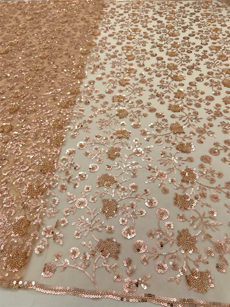 SJD французская сетка вышивка блестками кружево с бусинами 2024 высокое качество