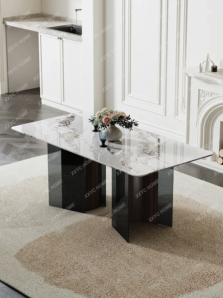 Jue Shi Baiyan современный обеденный стол роскошные прямоугольные домашние обеденные