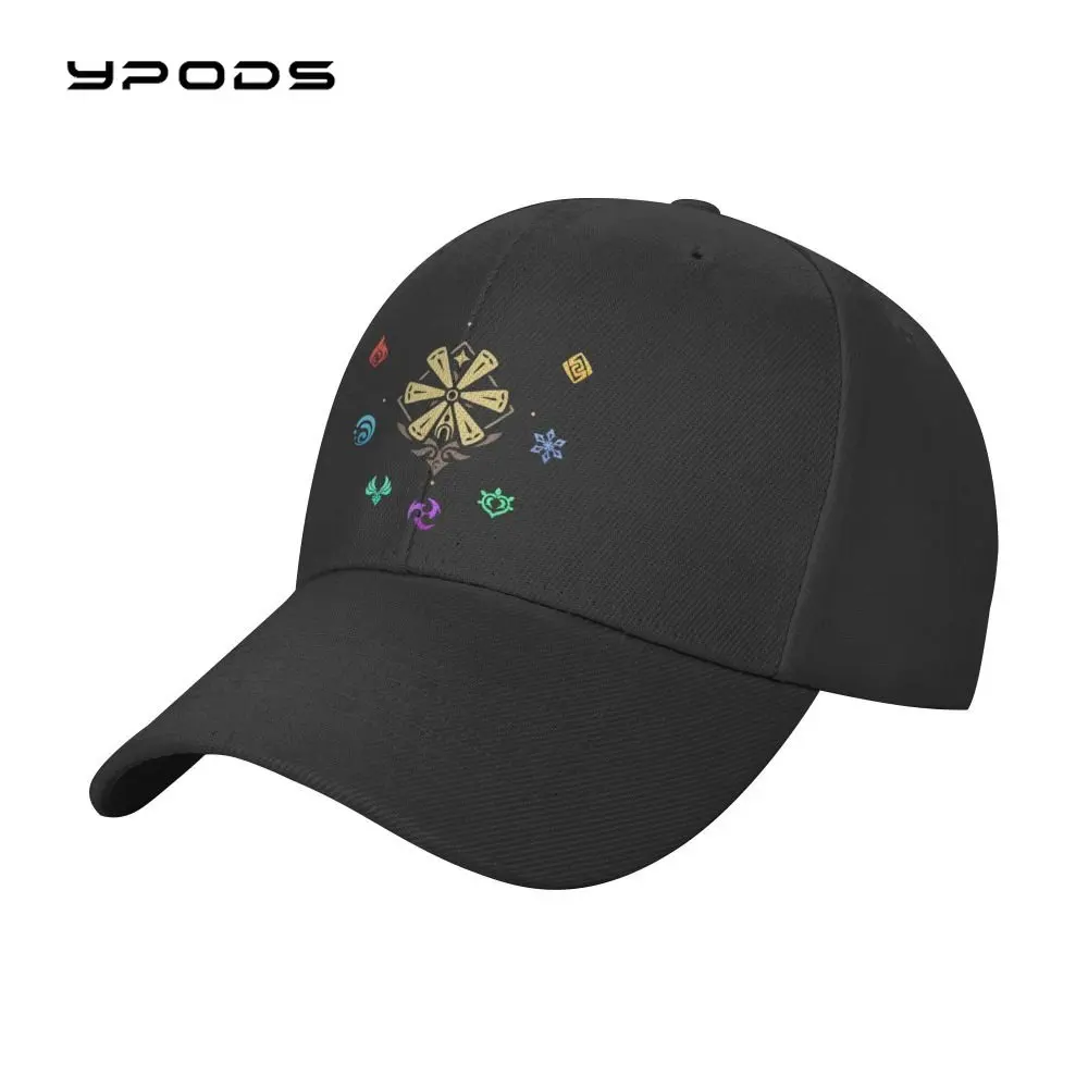 

2022 Genshin Impact Elements Baseball Cap Sports Men Women's Adjustable Anime Game Dad Hat Summer Snapback Caps