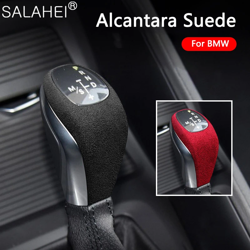 

Alcantara Suede Car Wrap Gear Shift Knob Cover Case For BMW X1 X2 F47 F48 F49 F39 2016-2020 1 2 Series Wagon F45 F46 Accessories