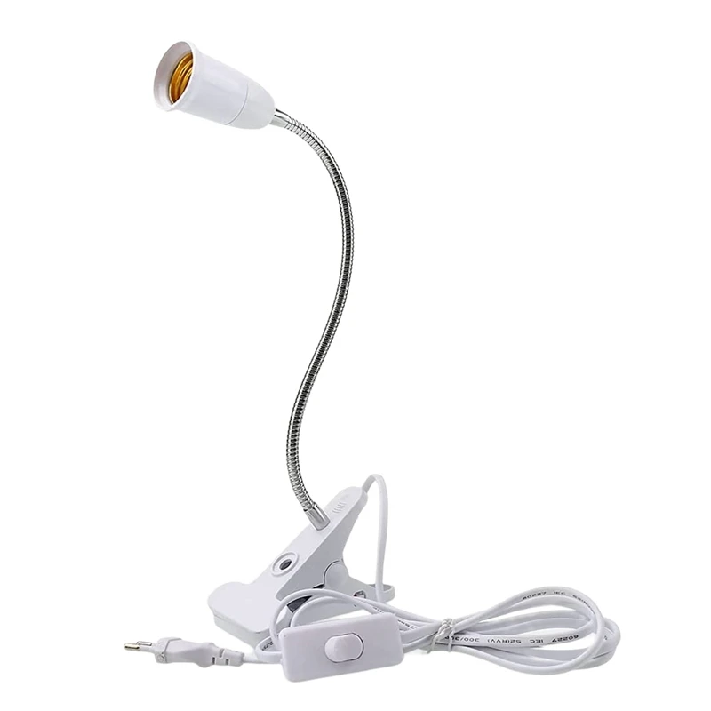 

Lamp Holder Clip E27 Socket LED Clamp Light With Cable Socket Power Cable,360 Degrees Flexible Lamp Holder Clip,EU Plug