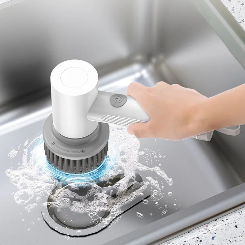 

Беспроводная электрическая чистящая щетка, щетка для мытья посуды, профессиональная Чистящая Щетка для ванной и плитки, экономия труда