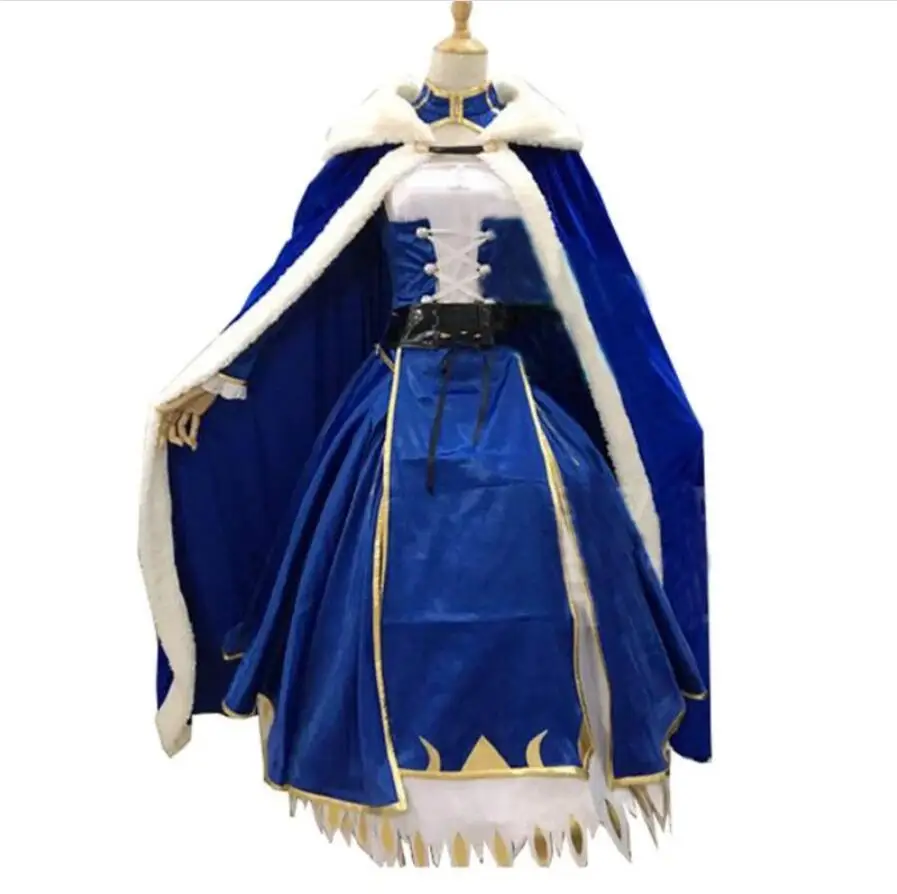 

Artoria Pendragon Saber Cosplay Fate Grand Order Stay Night UBW Fate Zero Cosplay Costume Cloak Party Dress Halloween Luxurious