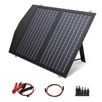 allpowers 60w solar panel foldable solar charger dual 5v usb 18v dc output waterproof for mobile phone camping boats