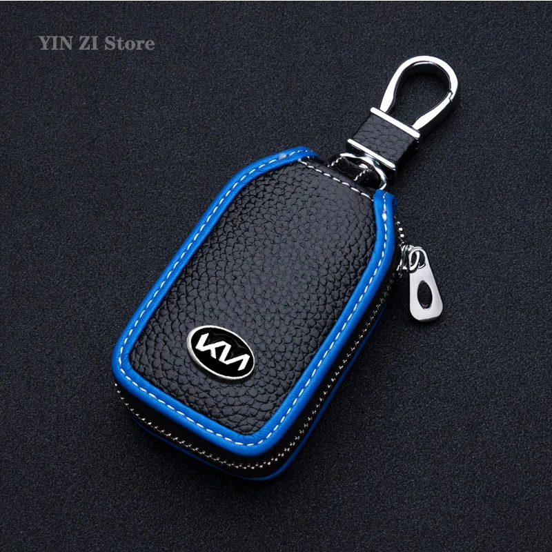 

Leather Car Key Cover Key Case Chain For KIA Rio Cerato Sorento K2 K3 KX3 K4 K5 Cerato Picanto QL Sportage Ceed Optima 2022