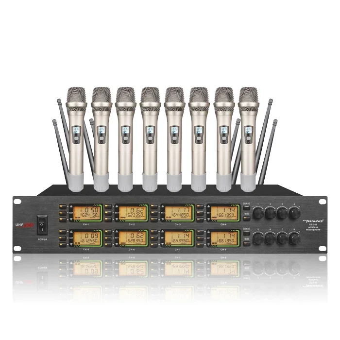 ST-209 UHF 8-канальный беспроводной микрофон для конференц-связи ручной