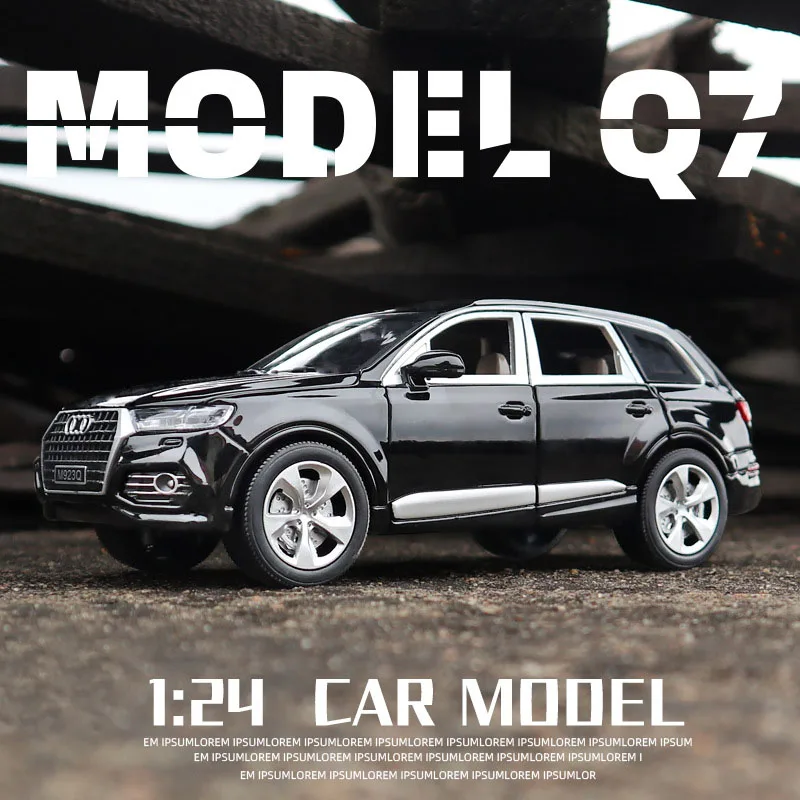 

Модель автомобиля Audi M923Q в масштабе 1:24, со звусветильник и подсветкой