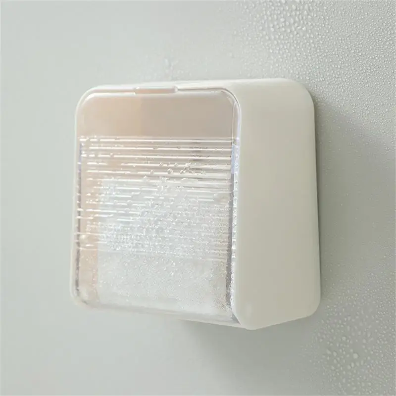 

Transparent Wall-mounted Large Capacity Organizer Box Small Object Bathroom Vanity Wall Mounted Adhesive Flap Storage Box New
