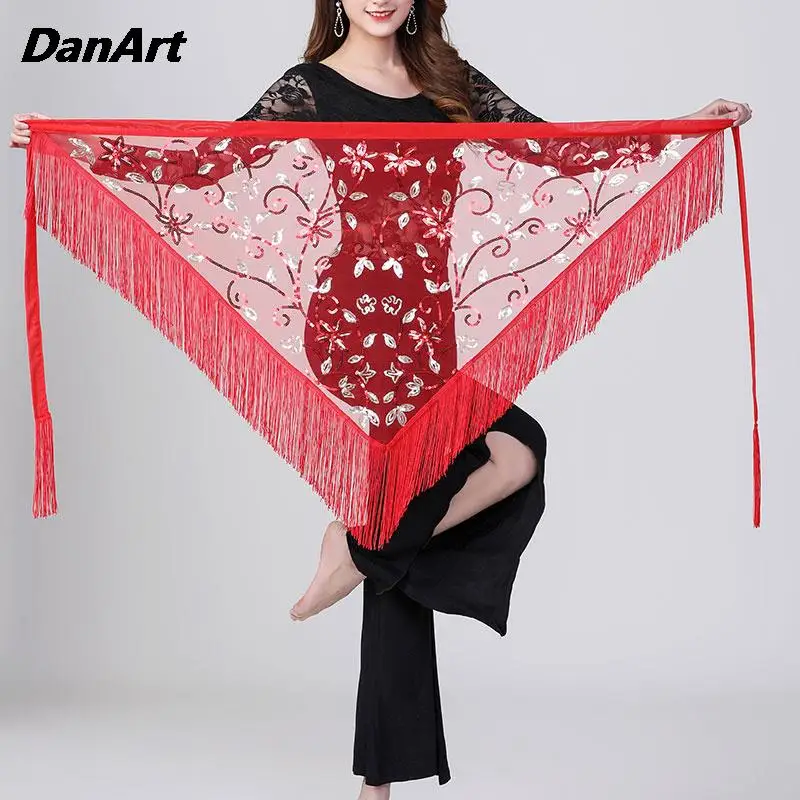 Танец живота латинский танец хип-шарф с кисточками сценический тренировочный